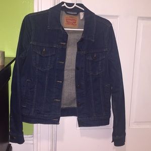 Dark blue jean jacket